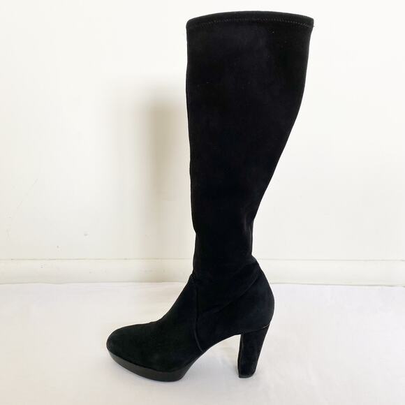 Donald J. Pliner Enisa Suede Knee High Heeled Sock Boot Size 6 - Picture 2 of 10